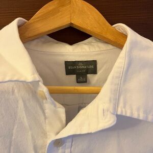 L.L.Bean Signature Stretch Oxford Long Sleeve Men’s Shirt - Size Large, White